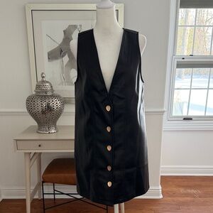 HYACINTH HOUSE
Faux Leather Pinafore Dress